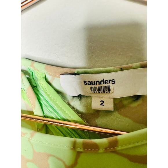 SAUNDERS COLLECTIVE Green Rose Printed Floral Crewneck Luna Maxi Dress Size 2 - Picture 11 of 16